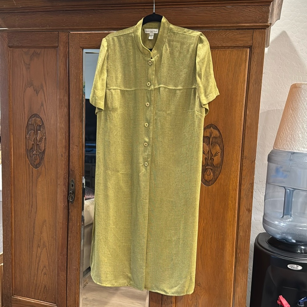 Cardigan style, woven linen, sz. 16W